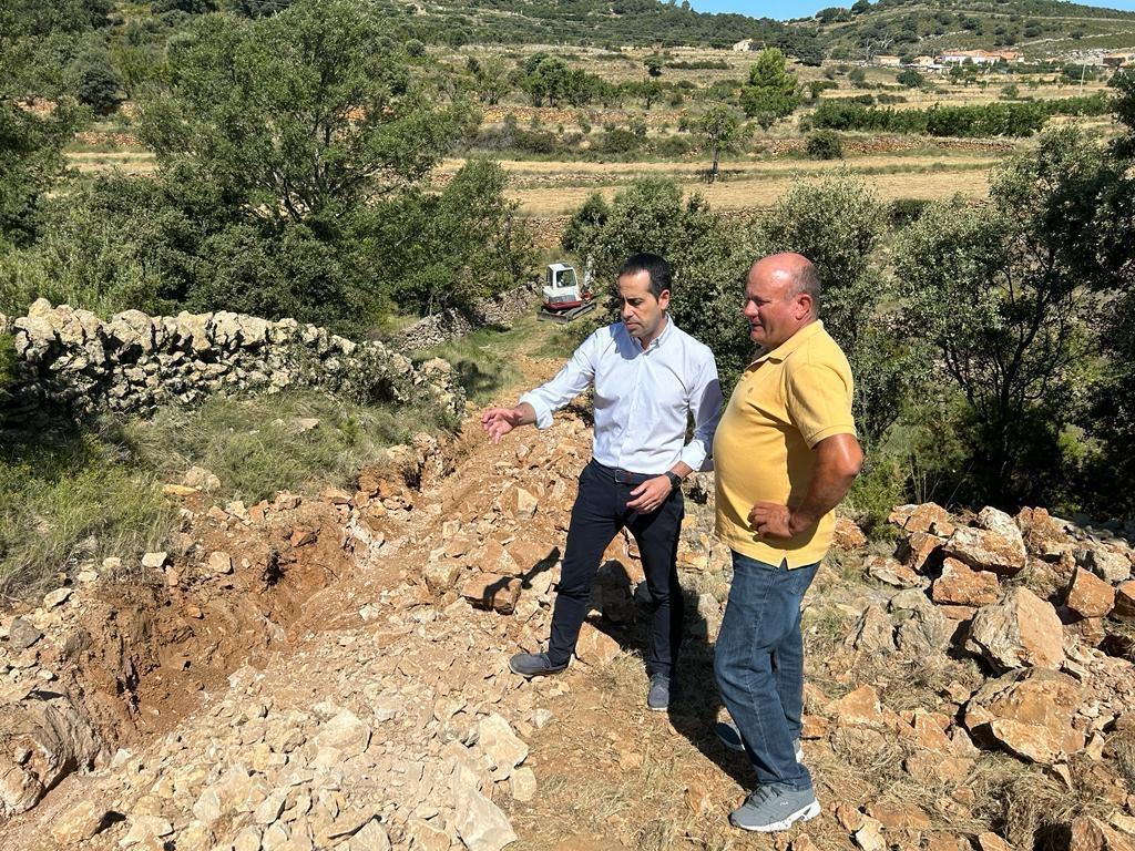 La Diputación de Castellón materializa su apuesta por el agua y avanza con la mejora de la red de agua potable de Culla