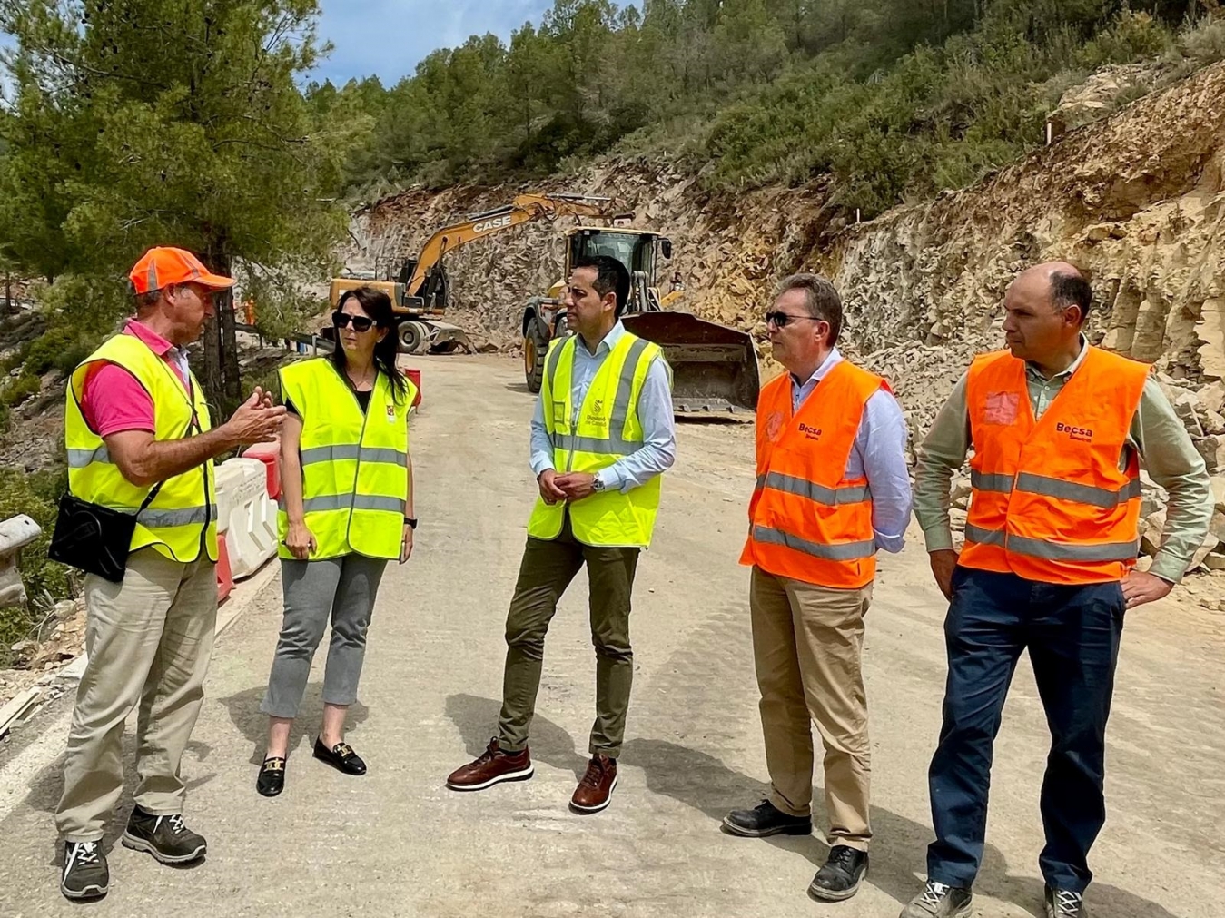 La Diputación de Castellón avanza en los trabajos de mejora de la carretera CV-203 en los tramos de Ayódar e Higueras